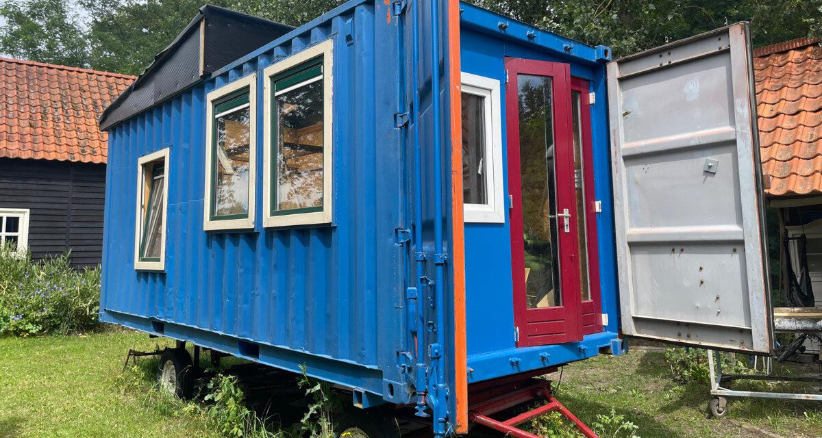 Container op wielen als studentenwoning